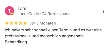 5 Sterne Bewertung Drseger Zahnzentrum Starnberg von Tom